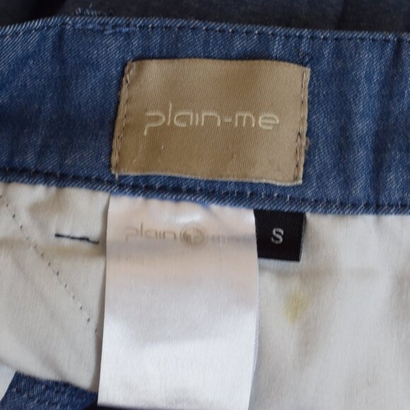 Lightweight Pleated Straight Leg Blue Pants by Plain-Me - Picture 9 of 10